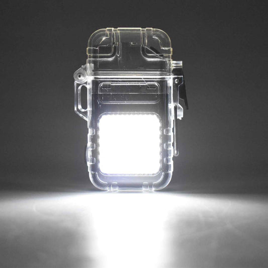 Usb Rechargeable Electric Lighter 3 Modes Cob Flashlight (1 Pc)