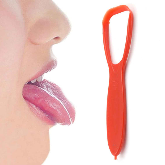 Plastic Tongue Cleaner For Kids Adults Tongue Scraper For Bad Breath Maintain Oral Hygiene For Daily Use For Fresh Breath Bacteria Removal Improved Taste Plastic With Handle Tongue Cleaner (1 Pc )
