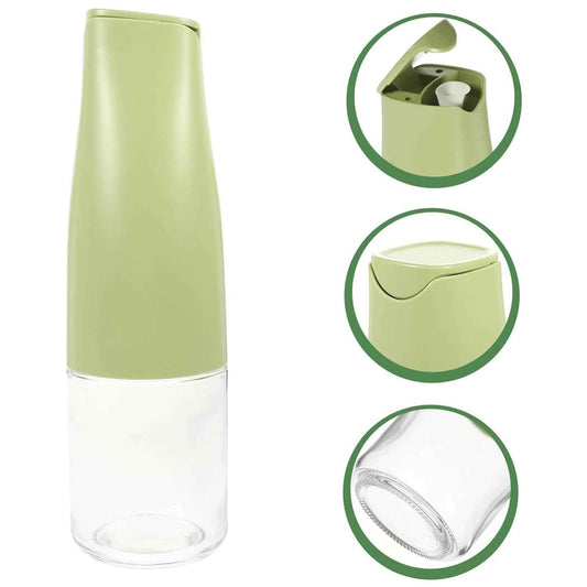 8214 Oil Dispenser 500ml Cooking Oil Dispensing Cruets Oil Bottle With Automatic Open Lid Kitchen Glass Oil Pot Cooking Oil Bottle For Kitchen Grilling Frying (500 Ml)