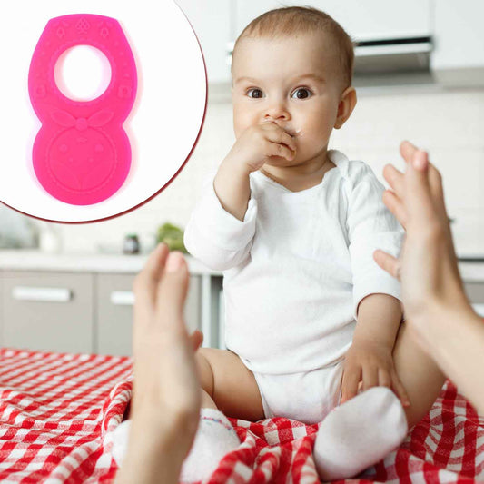 Silicone Baby Teether Pack Of 1 (Mix Design Color)