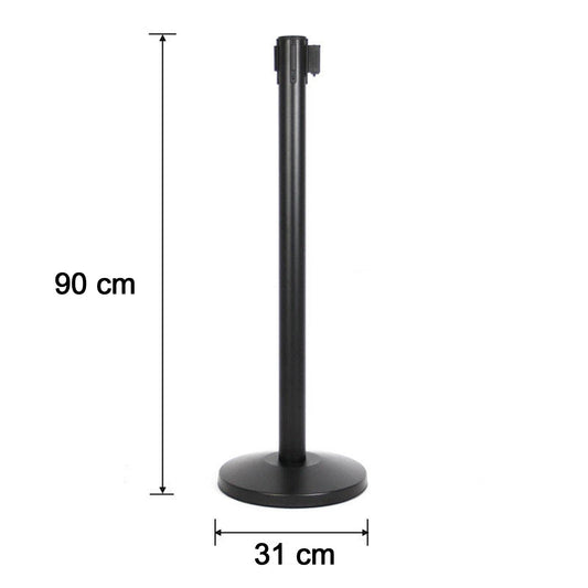 Heavy Duty Retractable Belt Crowd Control Pole With Sturdy Base 1 Pc