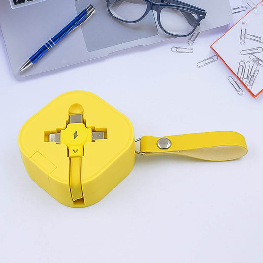 3 In 1 Charger Cable Retractable Type Compatible With Smartphones (1 Pc) - Best Deals at BeSh Deals®