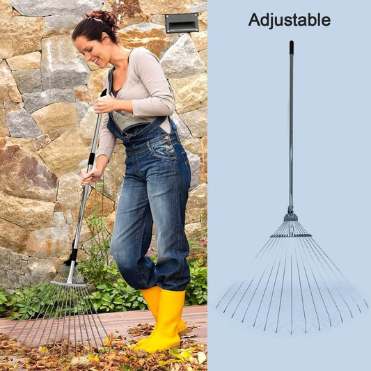 7599 115-152 Cm Rake For Gardening Stainless Steel Telescopic Garden Rake For Quick Clean Up Of Lawn And Yard Adjustable Rake Claws Spacing Garden Broom With Long Handle For Clean Leaves (Moq - 2 Pc) - Best Deals at BeSh Deals®