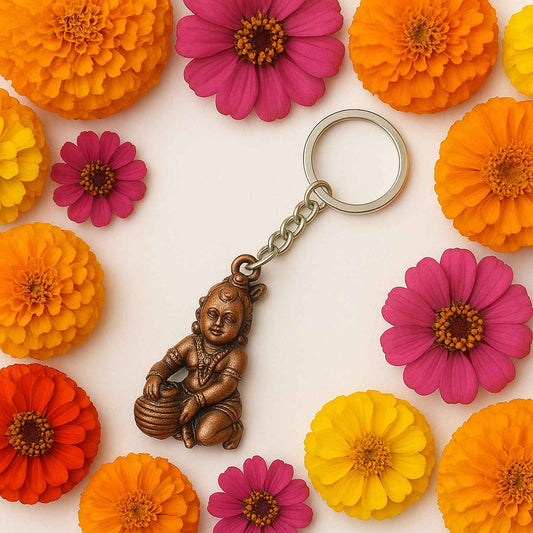 Bal Krishna Crawling Design Keychain (1 Pc) - BeSh Deals