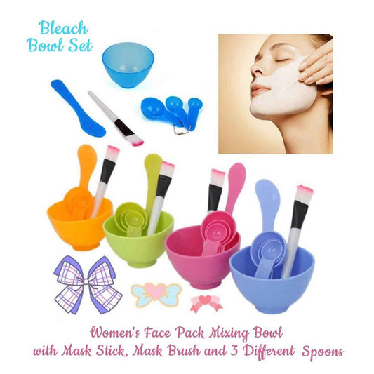 Facial Mask Bowl Set For Girls Use ( 6 Pcs Set ) - BeSh Deals