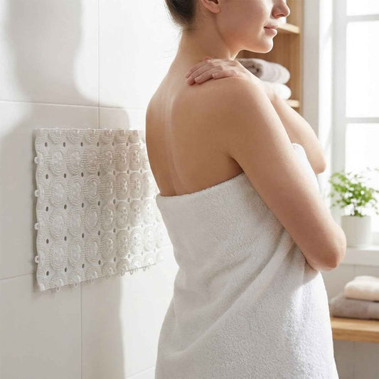 Anti-slip Bathroom Massage Mat With Suction Cups (33 21 Cm 4 Pc)