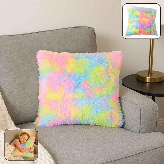Soft Plush Multicolor Rainbow Cushion Pillow (1 Pc) - BeSh Deals
