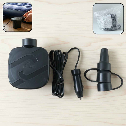 Portable Electric Air Pump Inflator Set With Car Charging Adapter (1 Set)