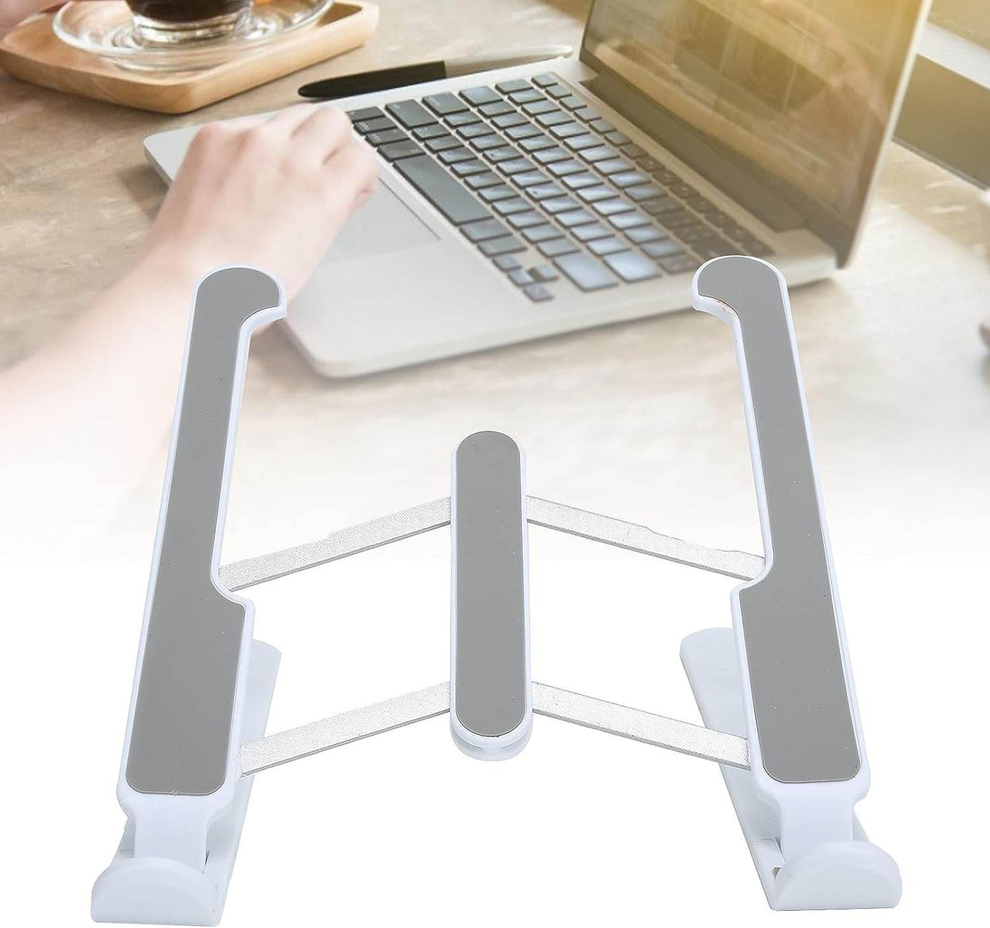 7240 Adjustable Laptop Stand Holder With Built-in Foldable Legs And High Quality Fibre - Best Deals at BeSh Deals®
