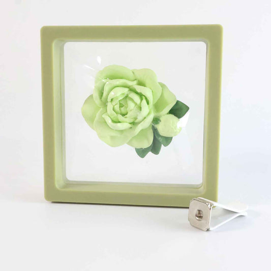 Elegant Rose Flower Car Air Freshener Clip For Ac Vent With Perfume Bottle 10ml(1 Pc)