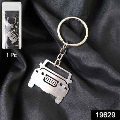 Stylish Metal Jeep Shape Keychain (1 Pc)