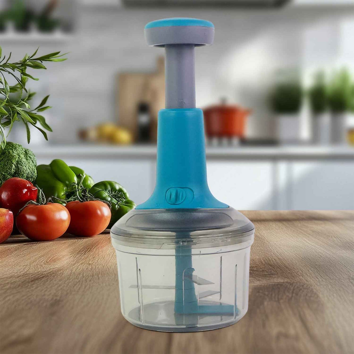 Supermom Premium Manual Push Chopper And Vegetable Cutter (750ml  1 Pc)