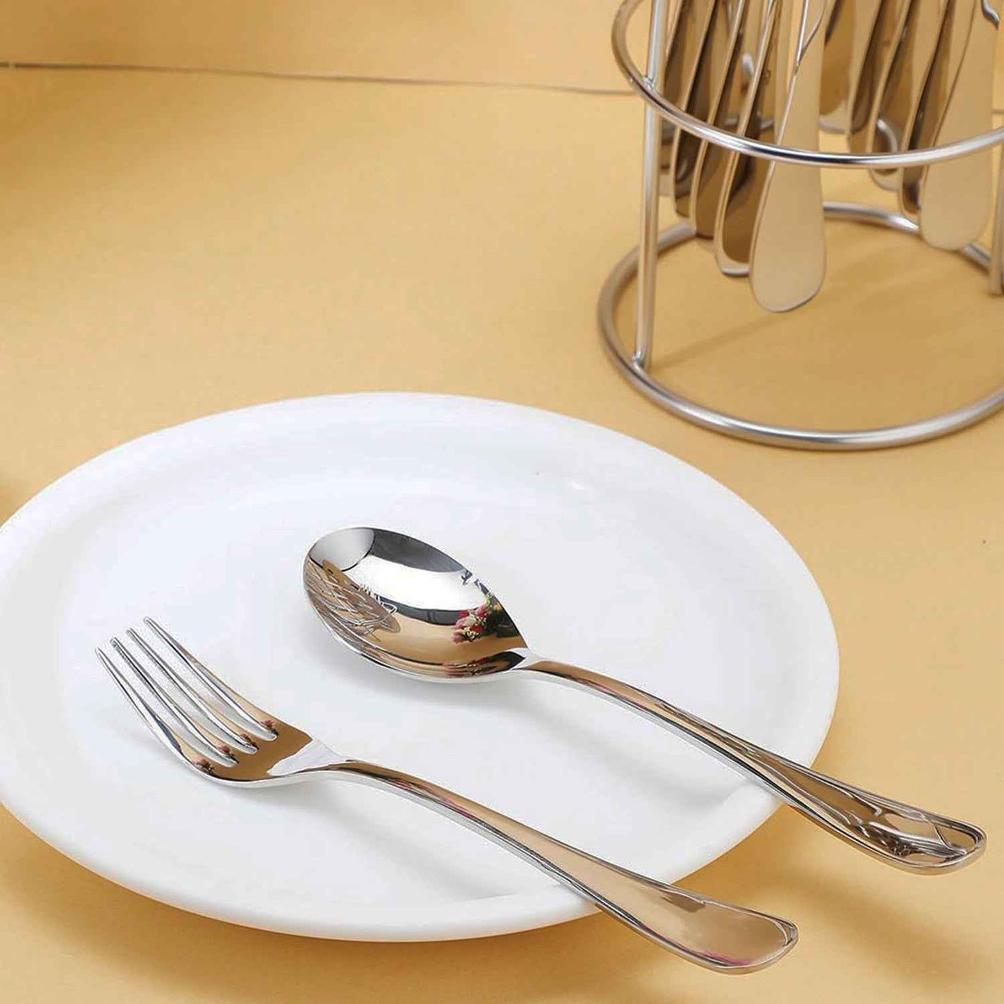 Apex Premium Stainless Steel Cutlery (16  Pc  Set)