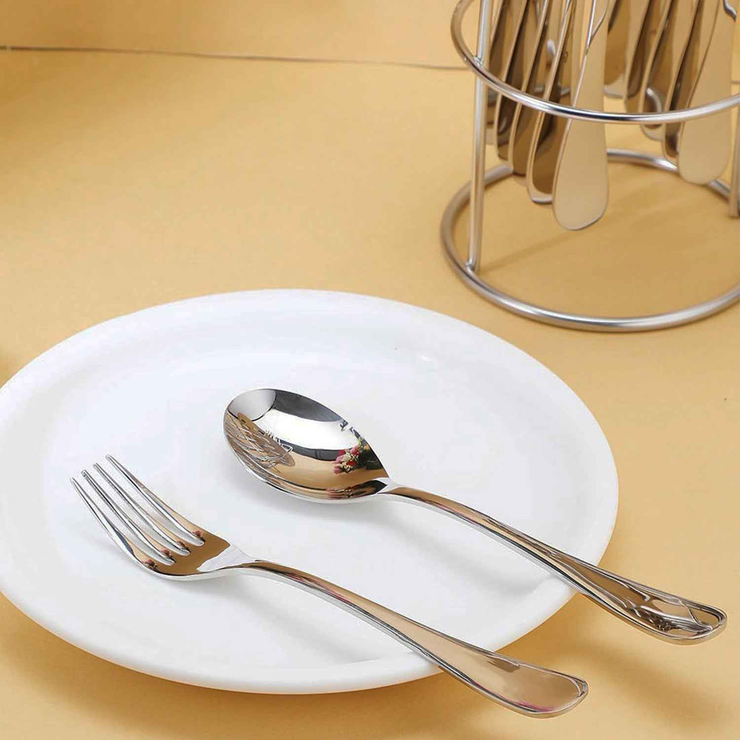 Apex Premium Stainless Steel Cutlery (16  Pc  Set)