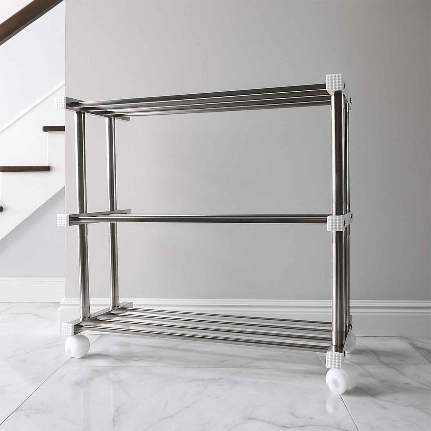 Supermom Stainless Steel Multipurpose Shoe  Storage Rack - (1 Pc)