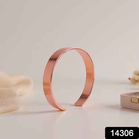 Elegant Rose Gold-plated Open Cuff Bracelet Kada (1 Pc)