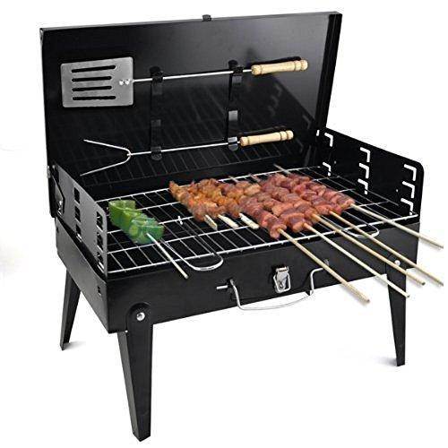125 Stainless Steel Briefcase Style Barbecue Grill Toaster (Medium Black) - Best Deals at BeSh Deals®
