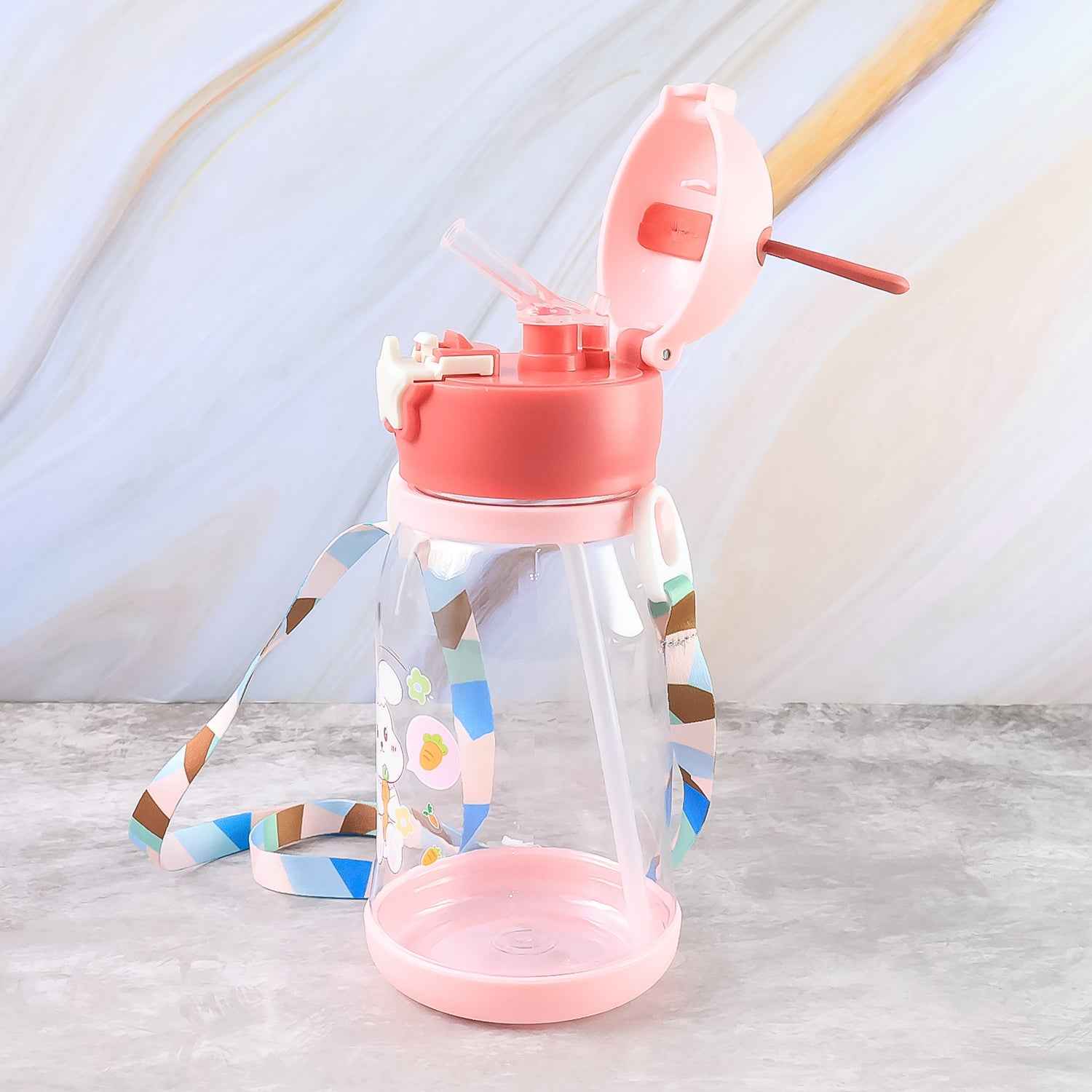 Cute Cartoon Water Bottle Approx 450ml (1 Pc)