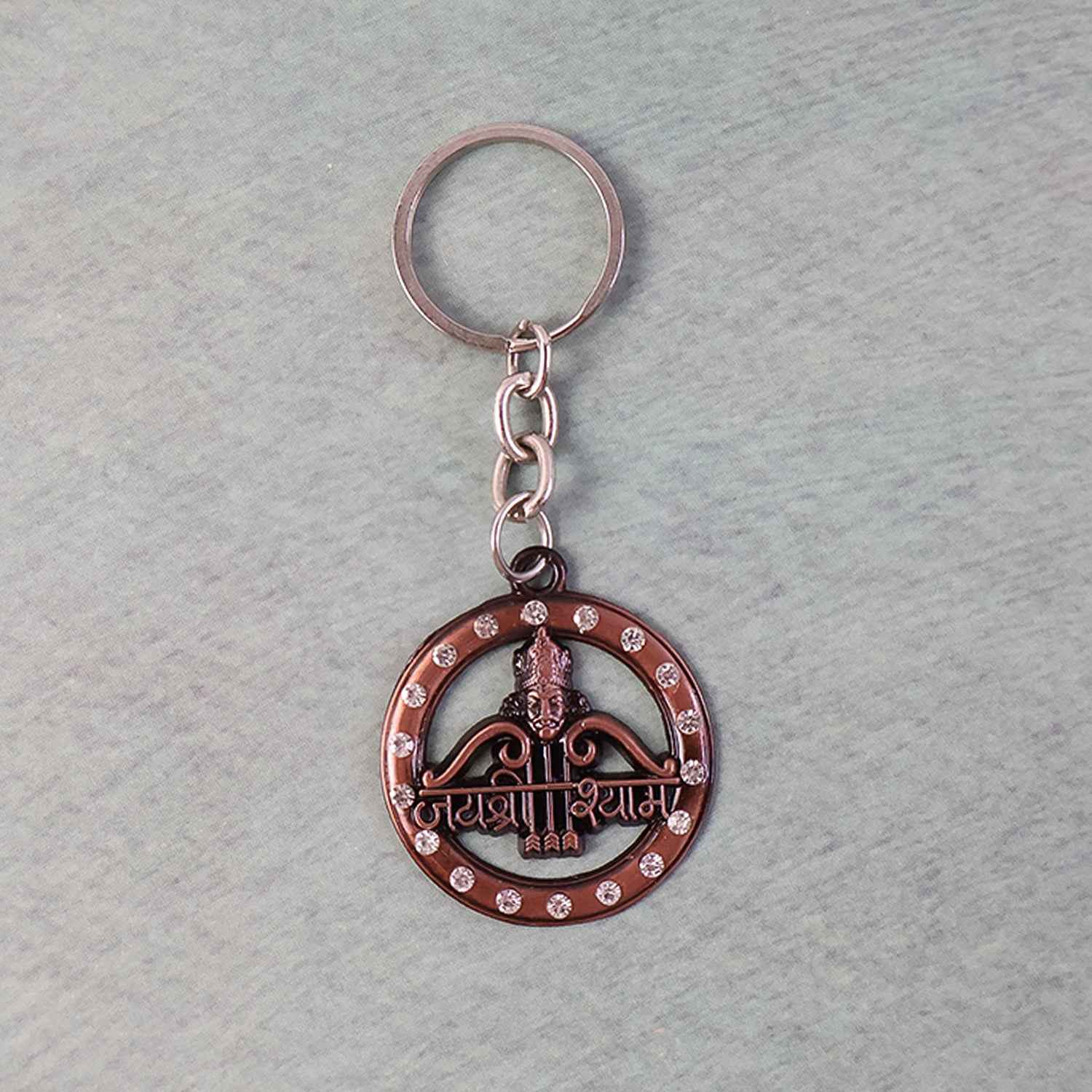 Decorative Metal Jai Shree Shyam Keychain (1 Pc)