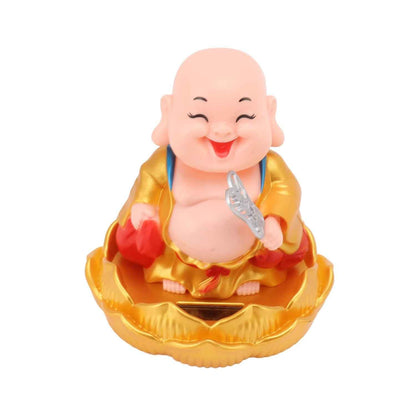 Solar Power Moving Buddha Car Ornament (1 Pc)