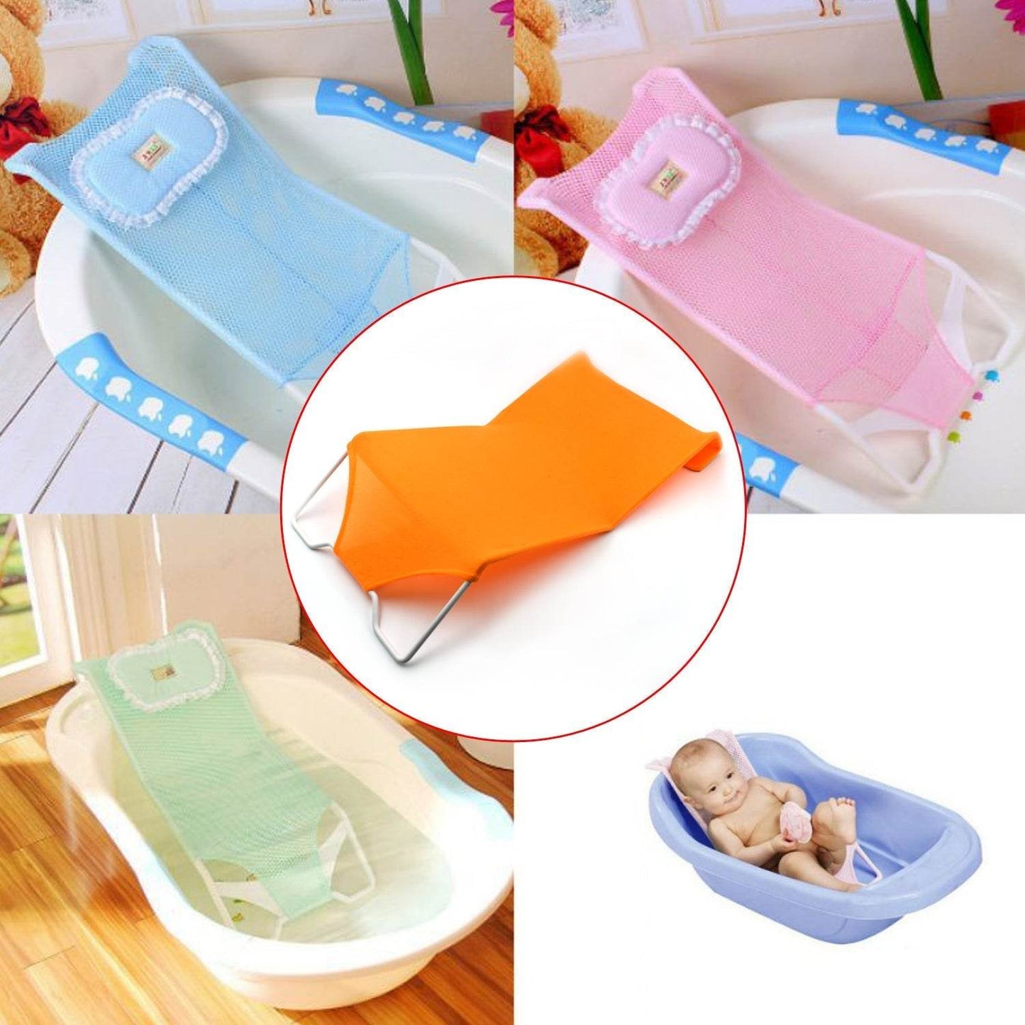 6308 Baby Shower Seat Bed Used In All Household Bathrooms For Bathing Purposes Etc. - Best Deals at BeSh Deals®