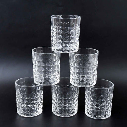 Premium Crystal Style Glass Tumbler Set (6 Pc 210 Ml) - BeSh Deals®