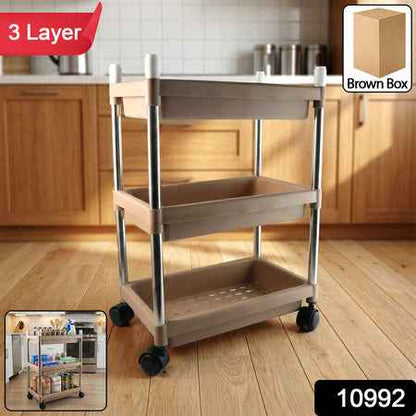 3 Layer Multipurpose Storage Trolley - BeSh Deals®