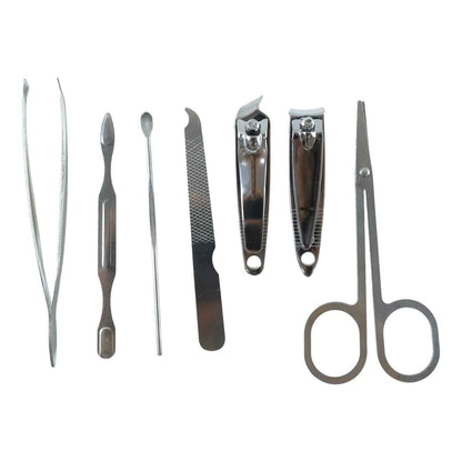 7 In 1 Stainless Steel Manicure Pedicure Grooming Kit