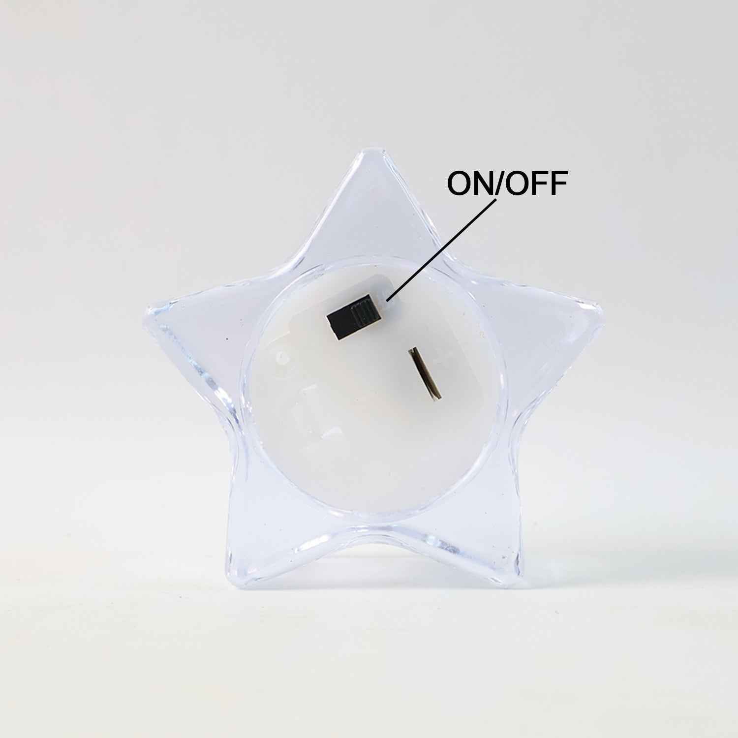 Flameless Star-shaped Led Candles (4 Pc  Set)