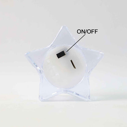 Flameless Star-shaped Led Candles (4 Pc  Set)