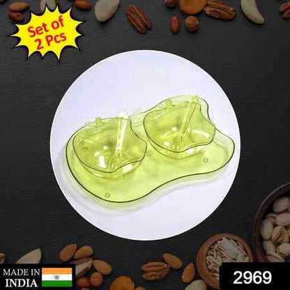 2969 Apple Shape 2piece Serving Set Of Bowl With Spoon  Tray. Dinnerware Serving Snacks  Pickle