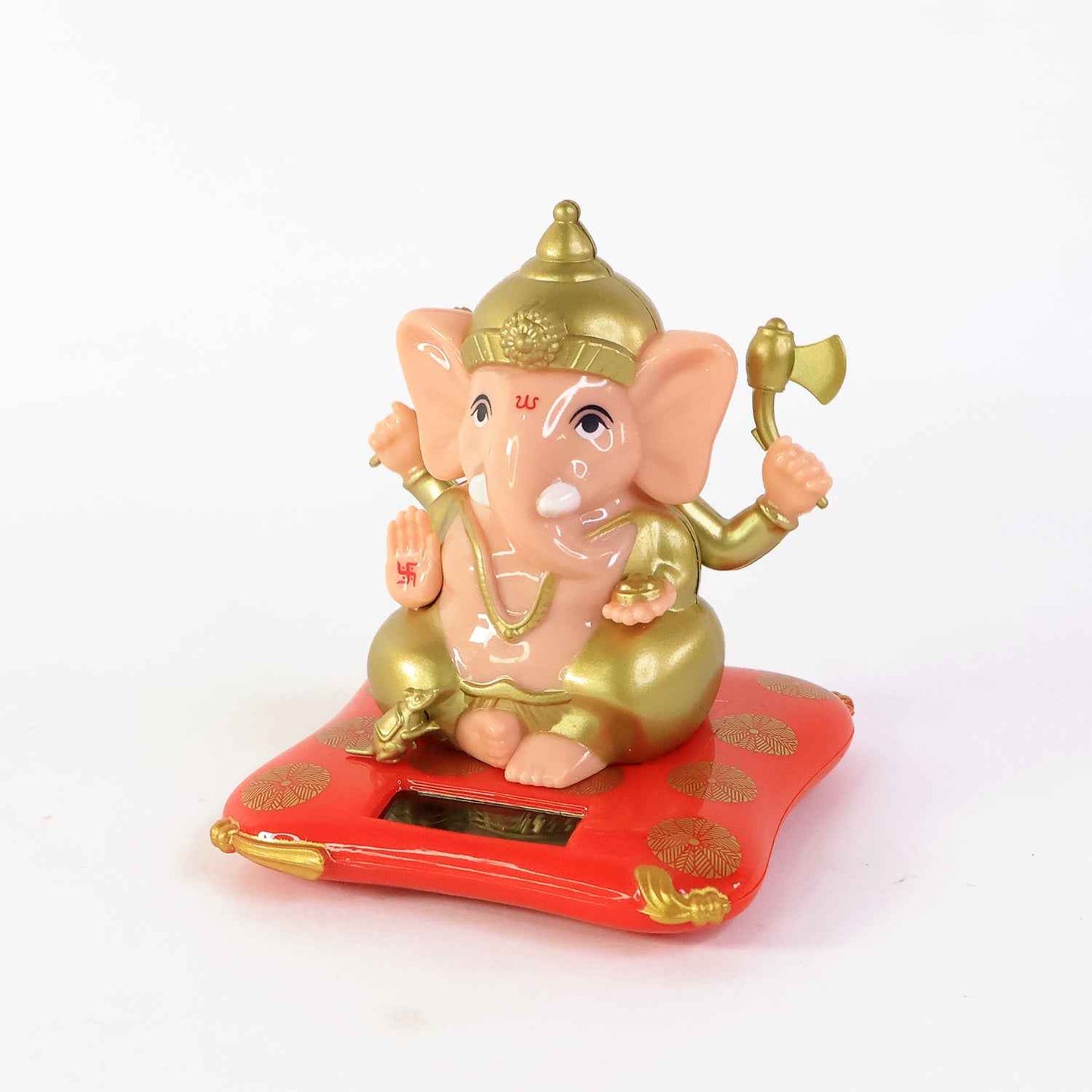 Decorative Medium Lord Ganesh Idol Decorative Statue With Solar-powered Base (1 Pc)