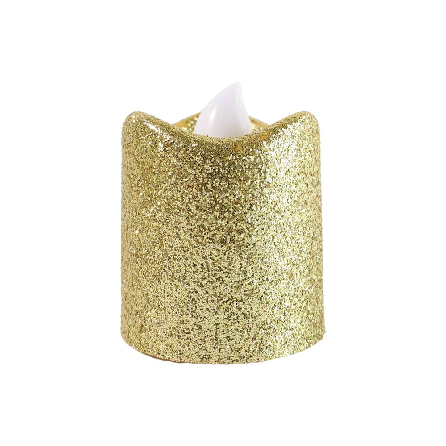 Christmas Premium Glitter Led Tealight Candles (9 Pc Set)