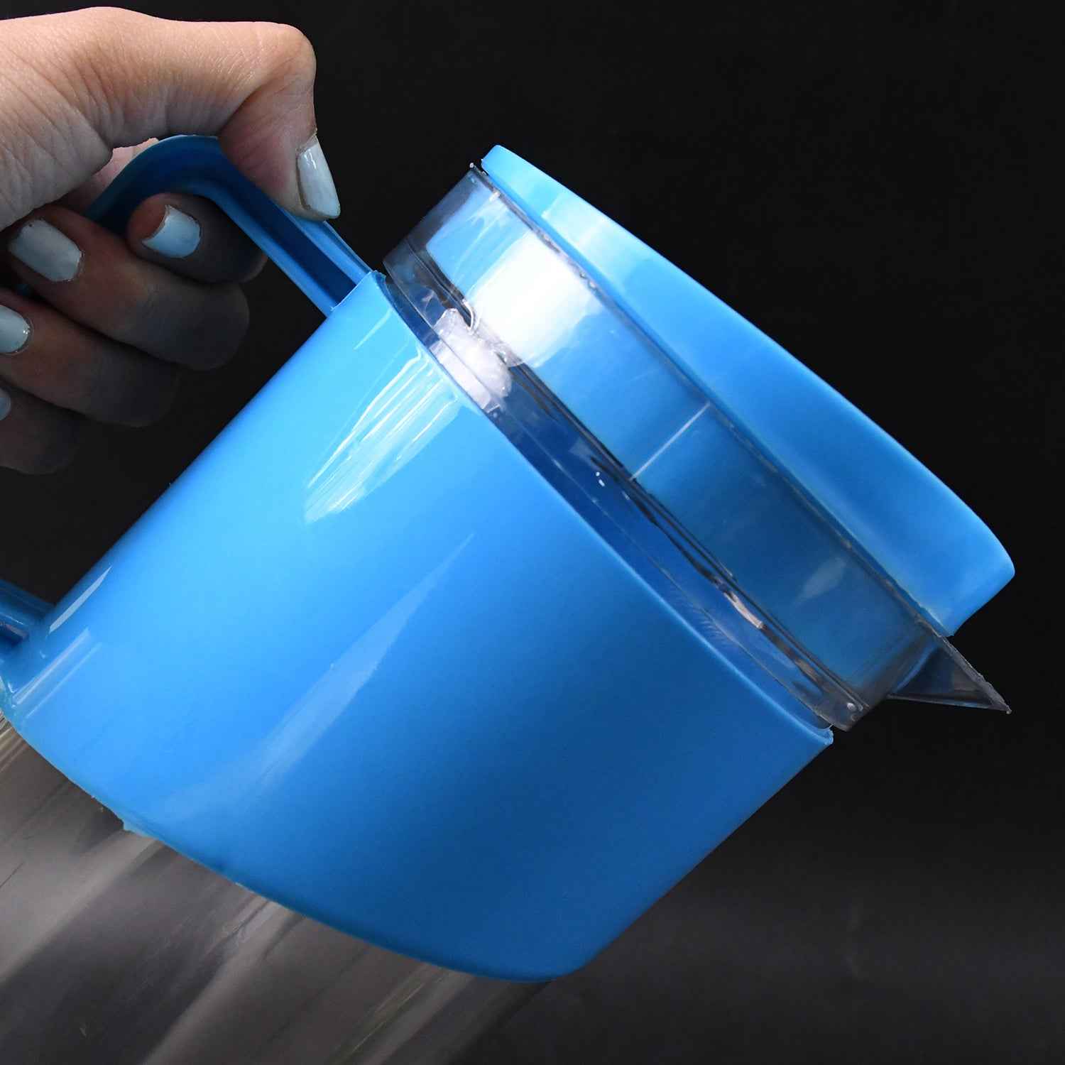 Transparent Stylish Premium Jug With Elegant Handle (2000 Ml Jug Approx  4 Pcs Plastic Glass)