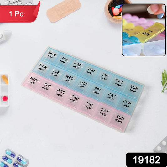 Weekly Pill Organizer Box With 21 Compartments (1 Pc) - Best Deals at BeSh Deals®