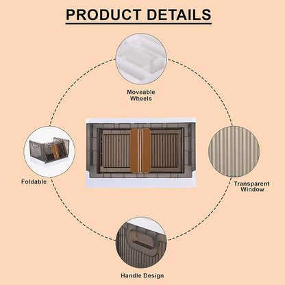 Plastic Folding Wardrobe Storage Organizer (1 Layer  1 Pc)