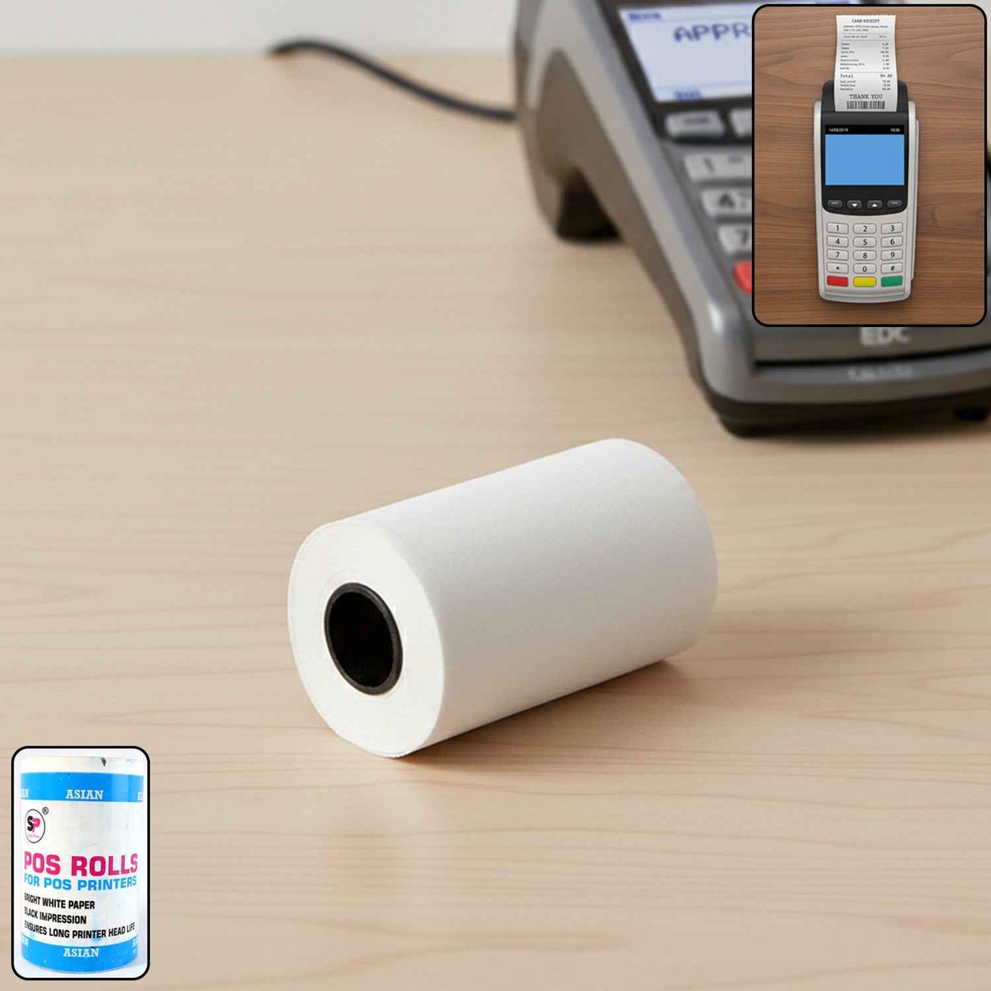 Thermal Label Roll For Barcode Printing (57 X 34 Cm)