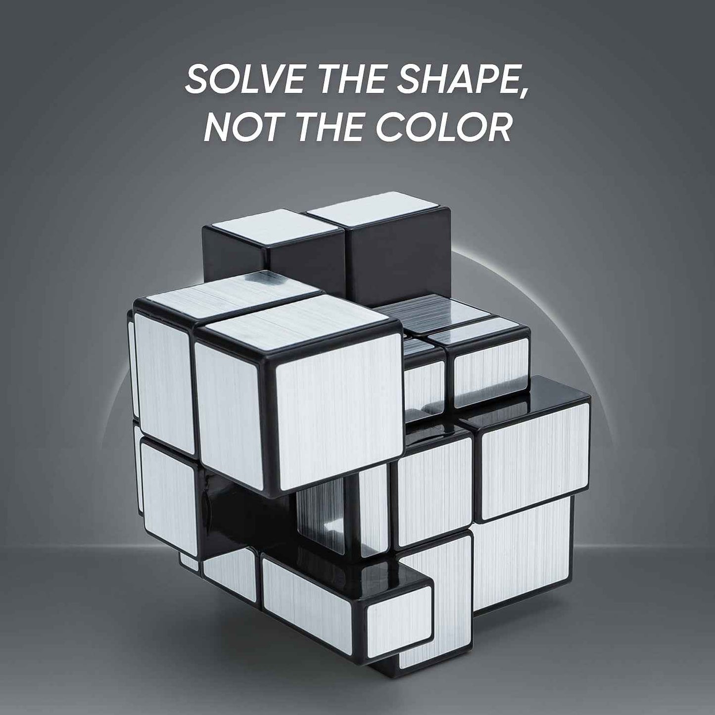 Mirror Cube  3x3 Puzzle Cube With Reflective Silver Surfaces