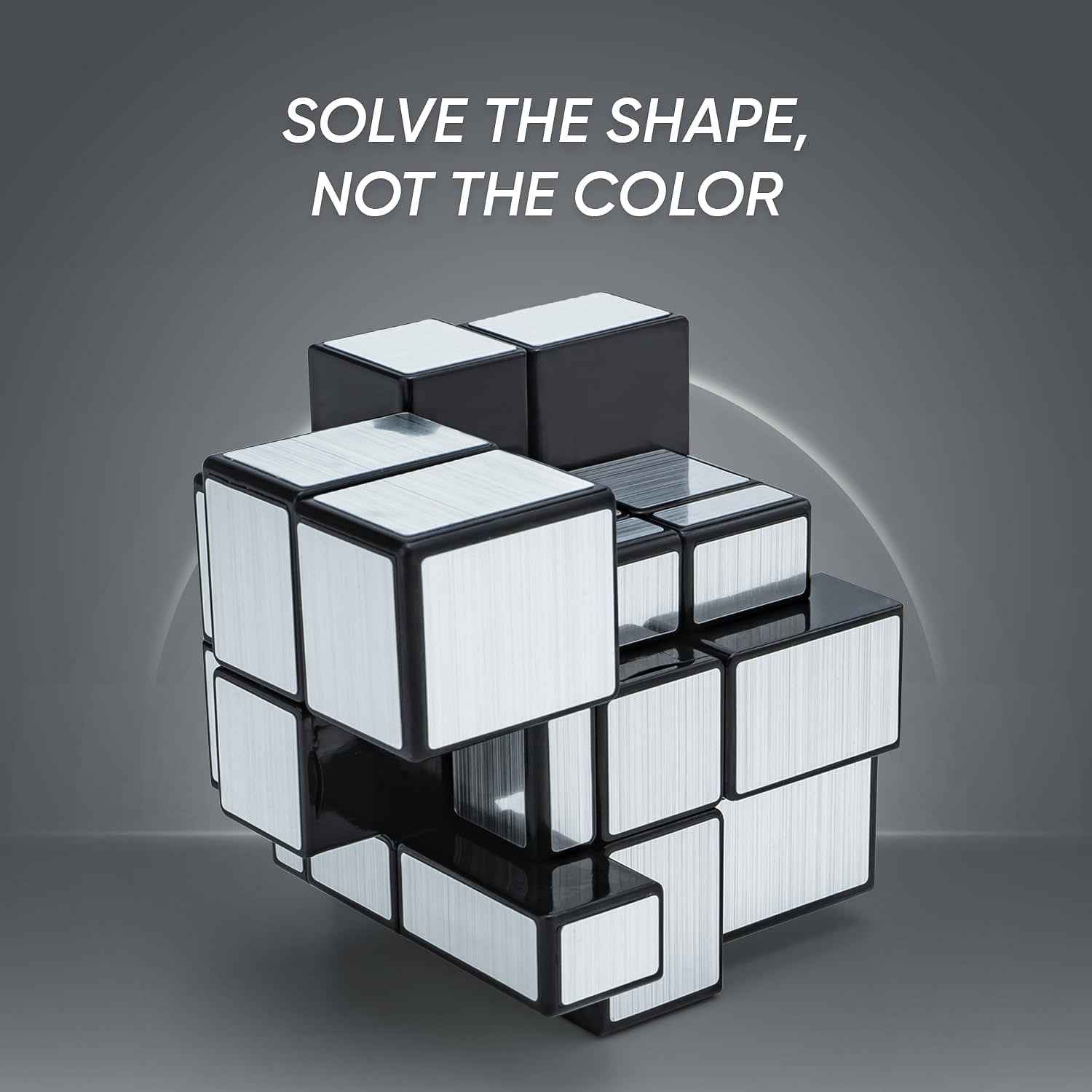 Mirror Cube  3x3 Puzzle Cube With Reflective Silver Surfaces