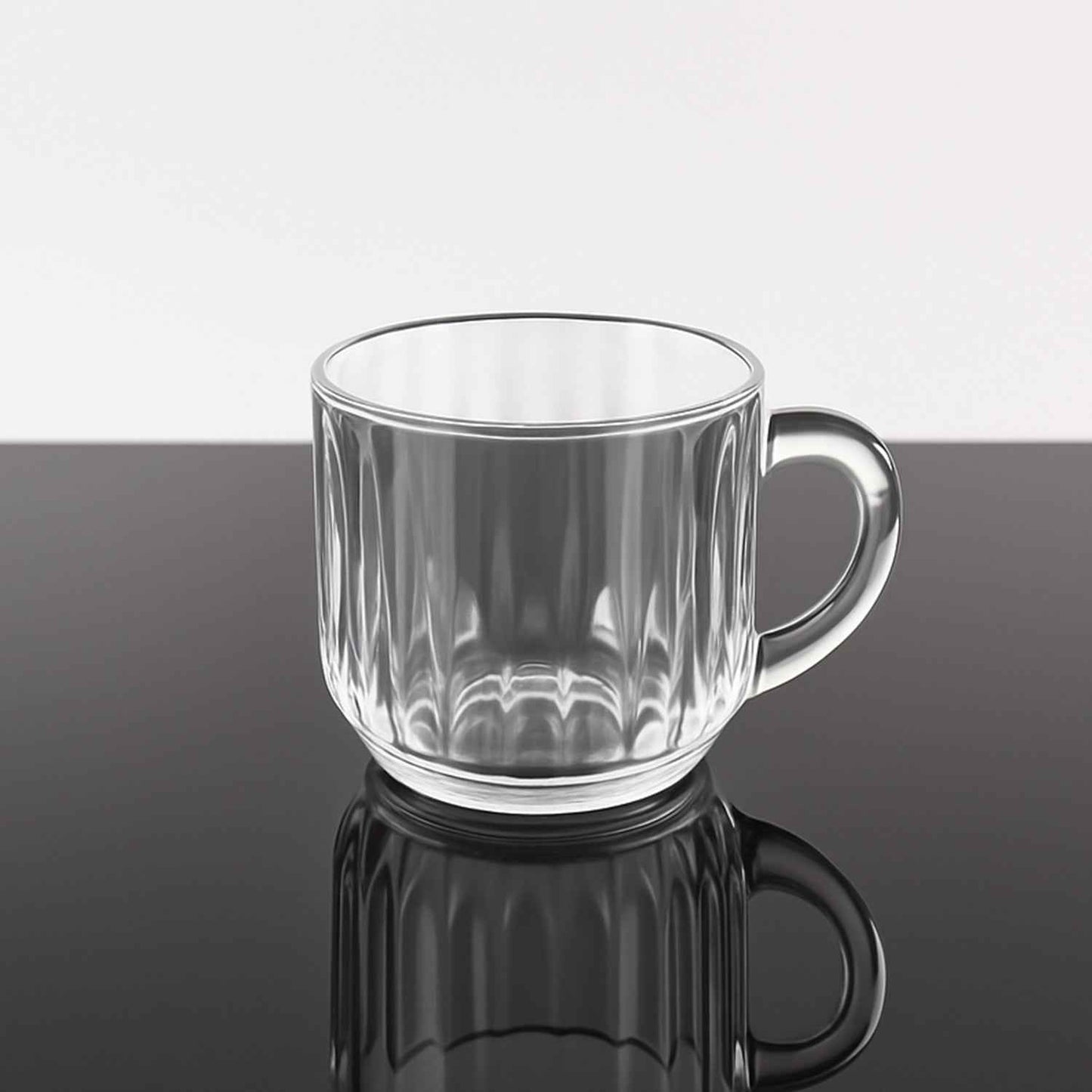 Unbreakable Transparent Plastic Tea Cups (Set Of 6 Pc)