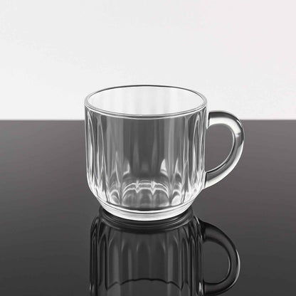 Unbreakable Transparent Plastic Tea Cups (Set Of 6 Pc)