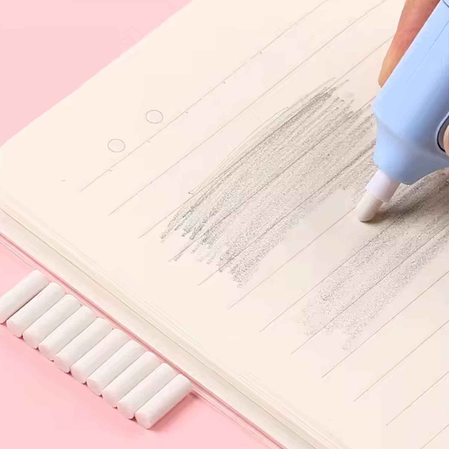 4189 Electric Eraser Kit Automatic Pencil Eraser Battery Operated With 10 Eraser Refills Suitable For Use With Graphite Pencils Drawing Painting Sketching Drafting Supplies Stationery Child Gifts (Battery Not Included)