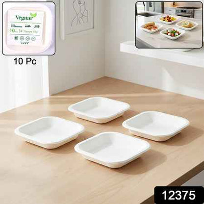 Disposable Square Food Serving Tray Set (10 Pc)