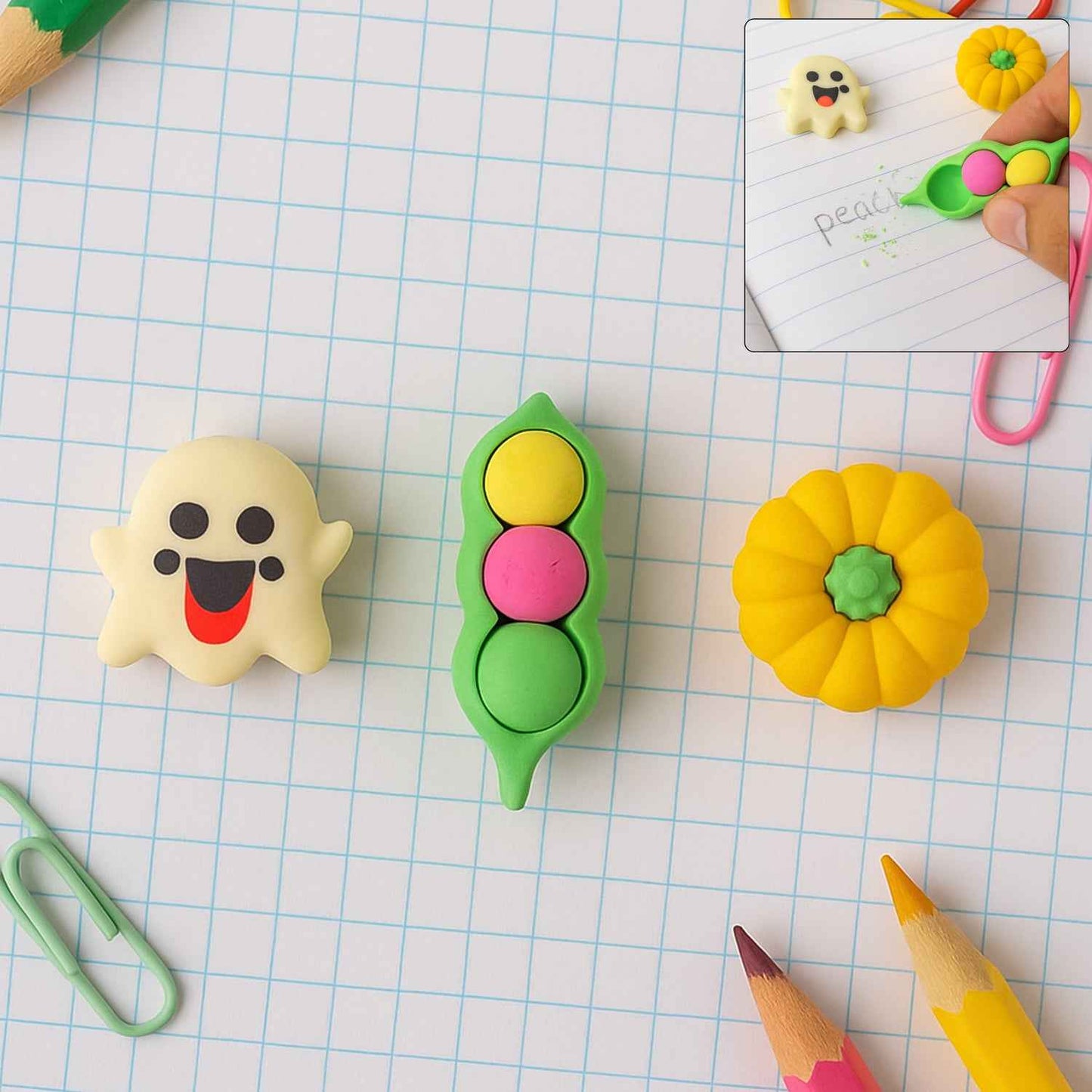 Cute Cartoon Eraser - (1 Pc  Mix Design)