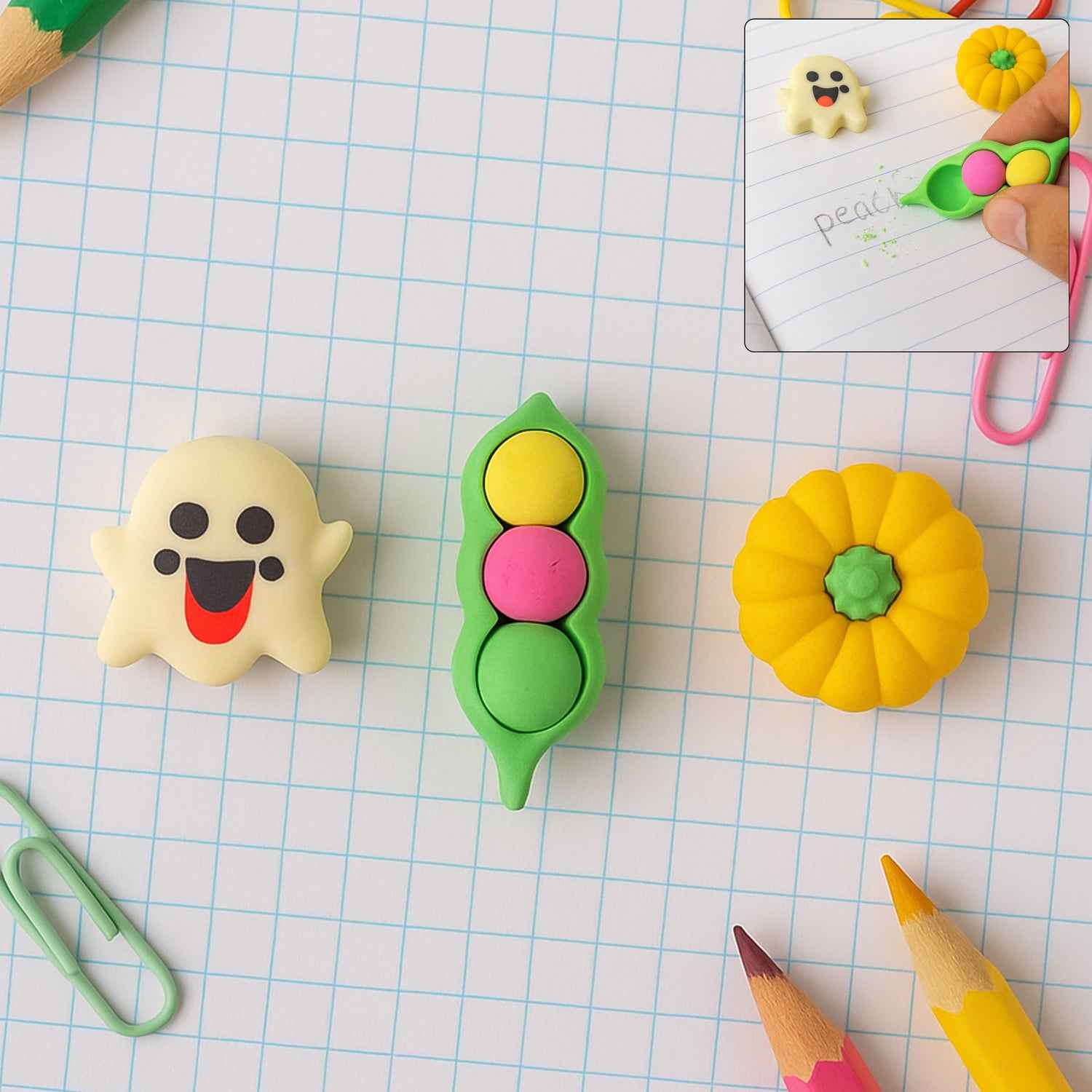 Cute Cartoon Eraser - (1 Pc  Mix Design)