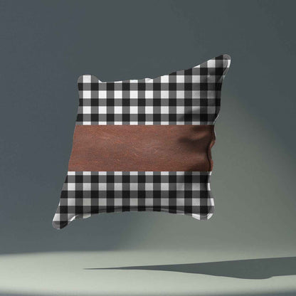 Pillow Covers Leather  Cotton Cushion Covers (15  15 Inch  1 Pair  2 Pc)