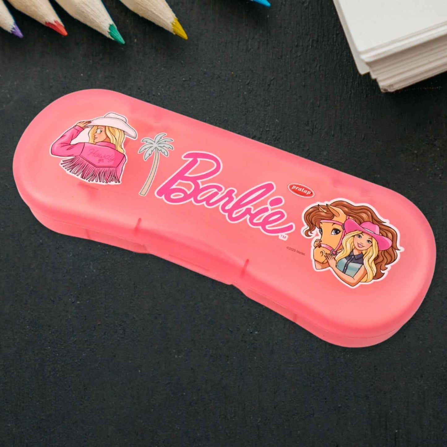 Cute Cartoon Printed Plastic Compass Box For Kids (1 Pc)