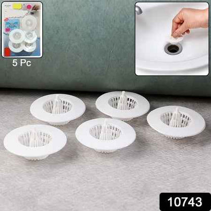 5 Pcs Multipurpose Sink Drain Hair Catcher  Strainer Filter (3045 Mm)