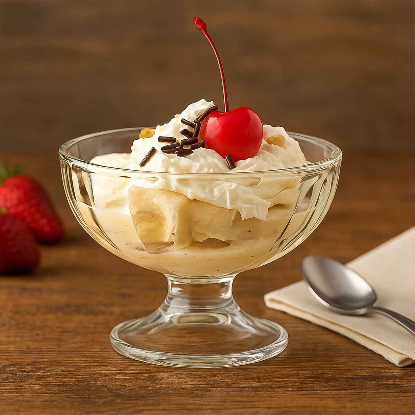 Premium Glass Ice Cream Dessert Bowl 6 Pc Set
