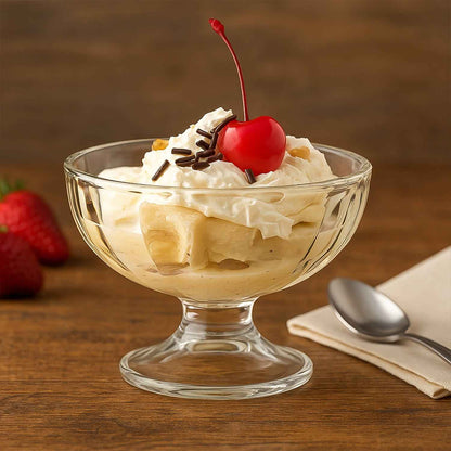 Premium Glass Ice Cream Dessert Bowl 6 Pc Set